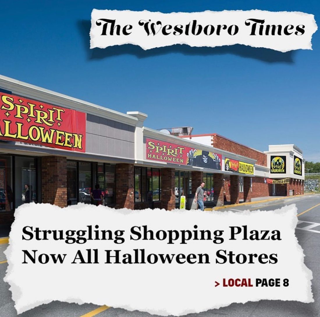 Struggling Shopping Plaza Now All Halloween Stores