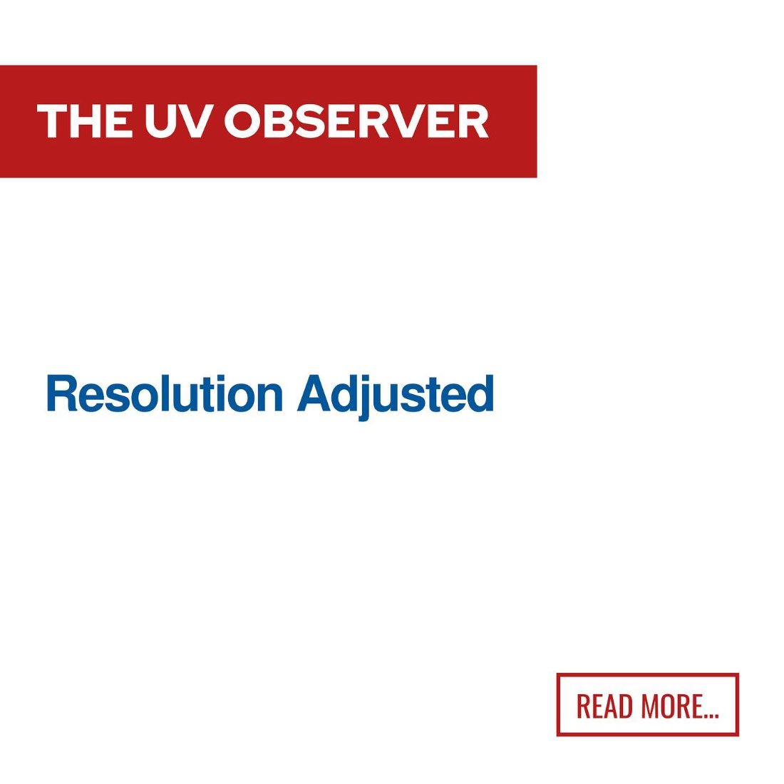 Resolution Adjusted