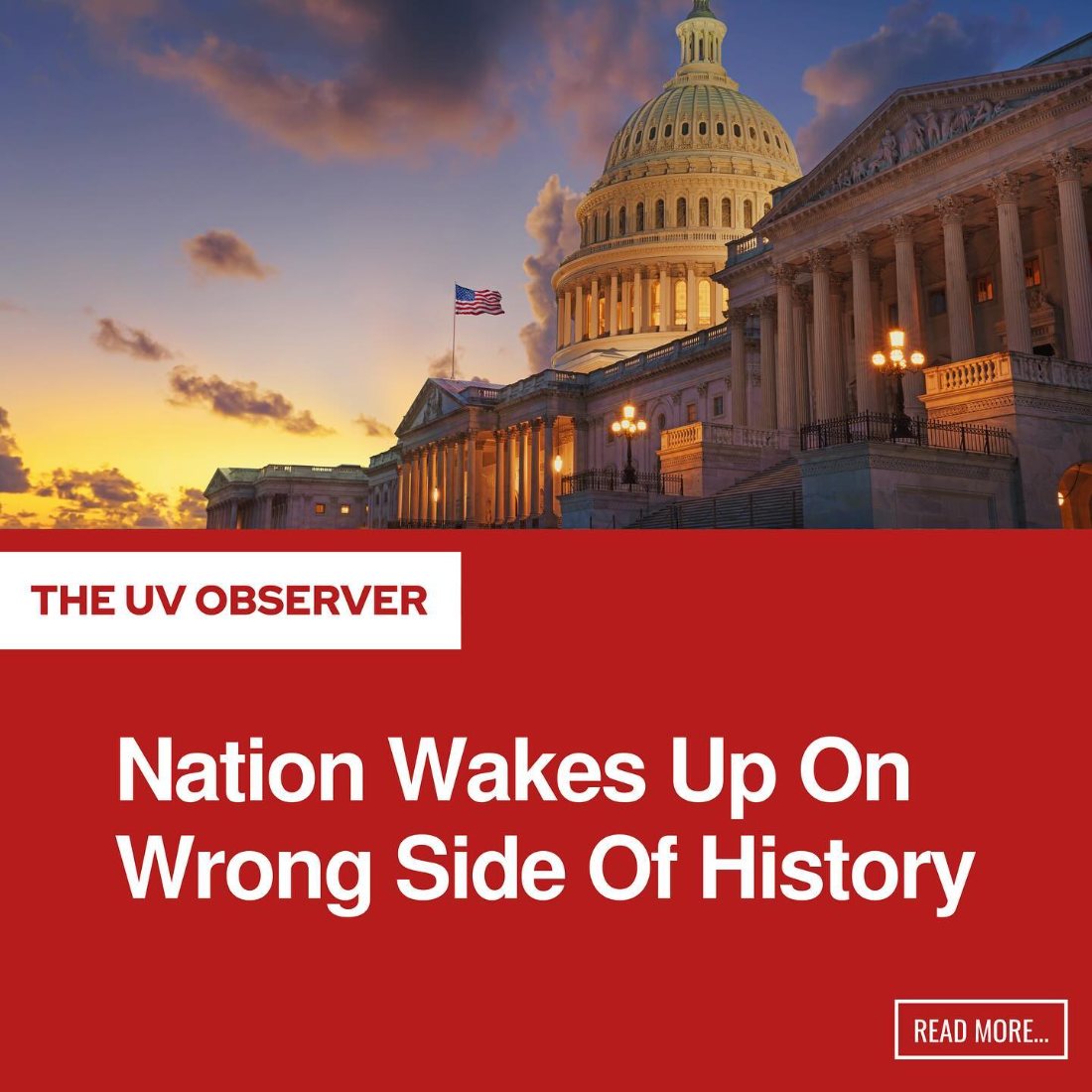 Nation Wakes Up On Wrong Side Of History